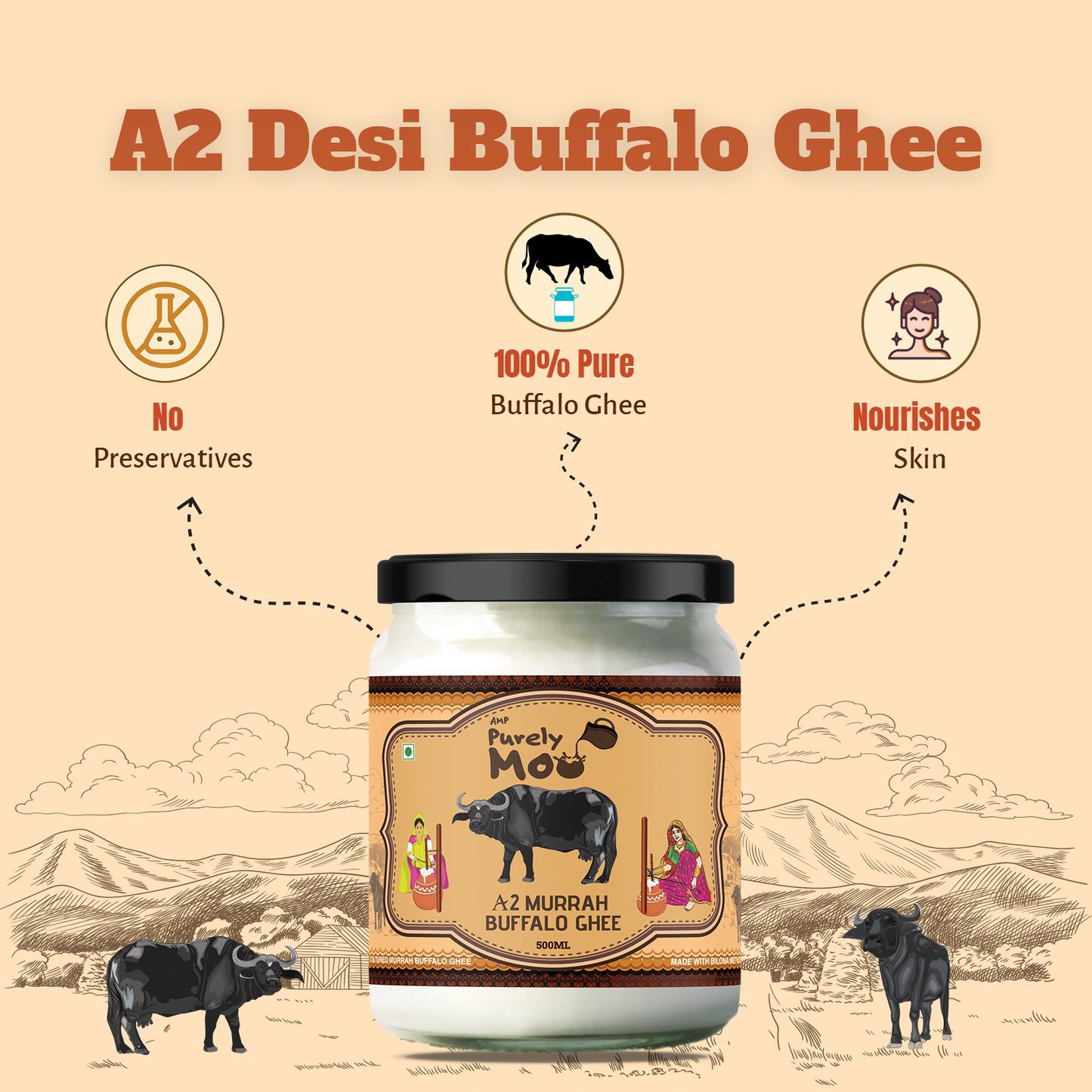 A2 Bilona Buffalo Ghee