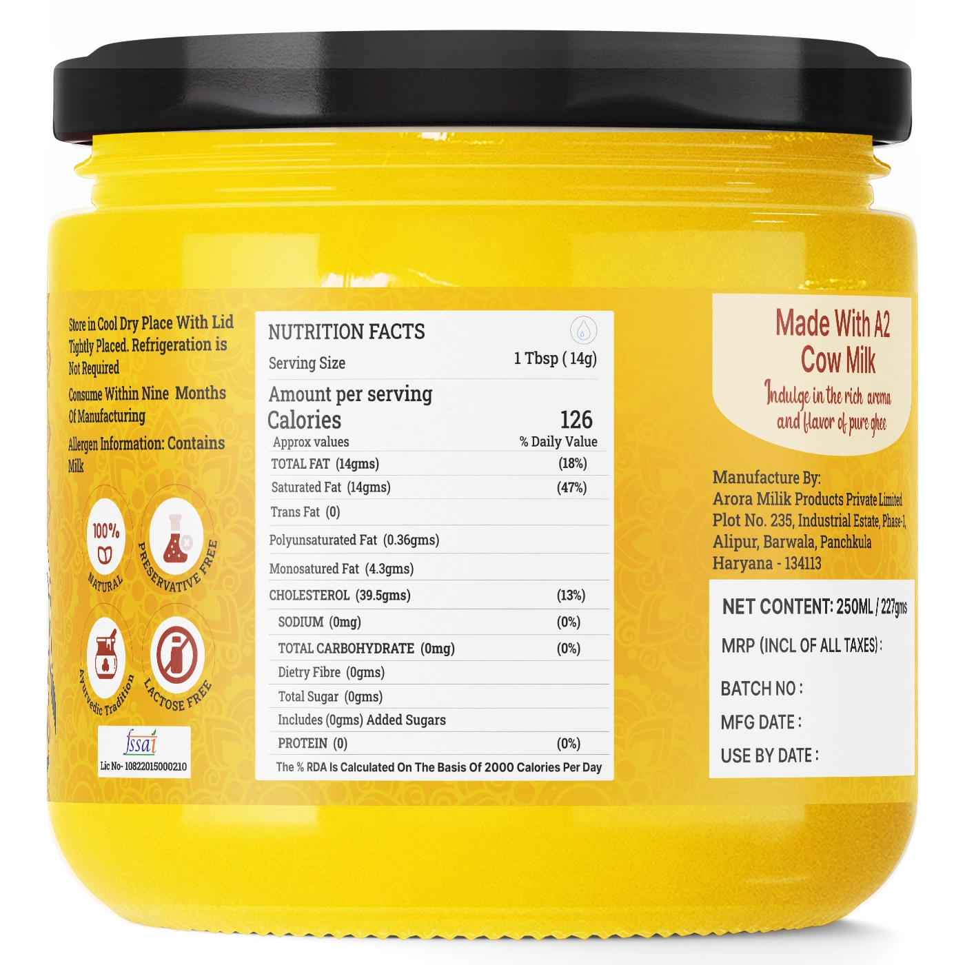 A2 Cultured Cow Ghee